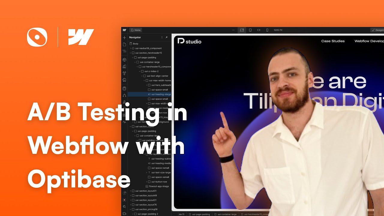 Get Started with A/B Testing in Webflow Using Optibase