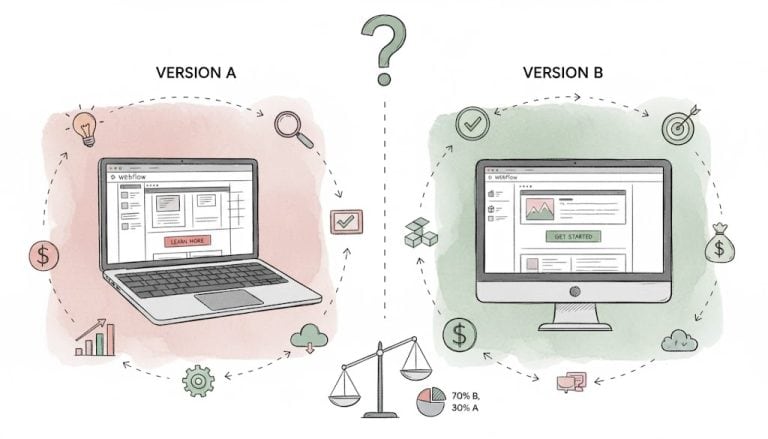 a/b testing webflow